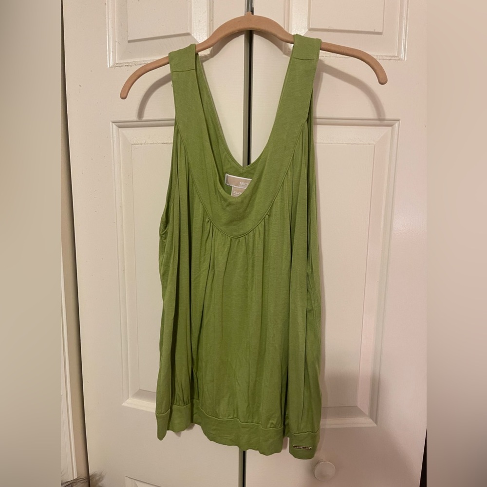 Lime green sleeveless MK top